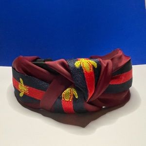 Red “Bee” Knotted Headband